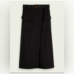 Scotch & Soda Black Belted Skirt